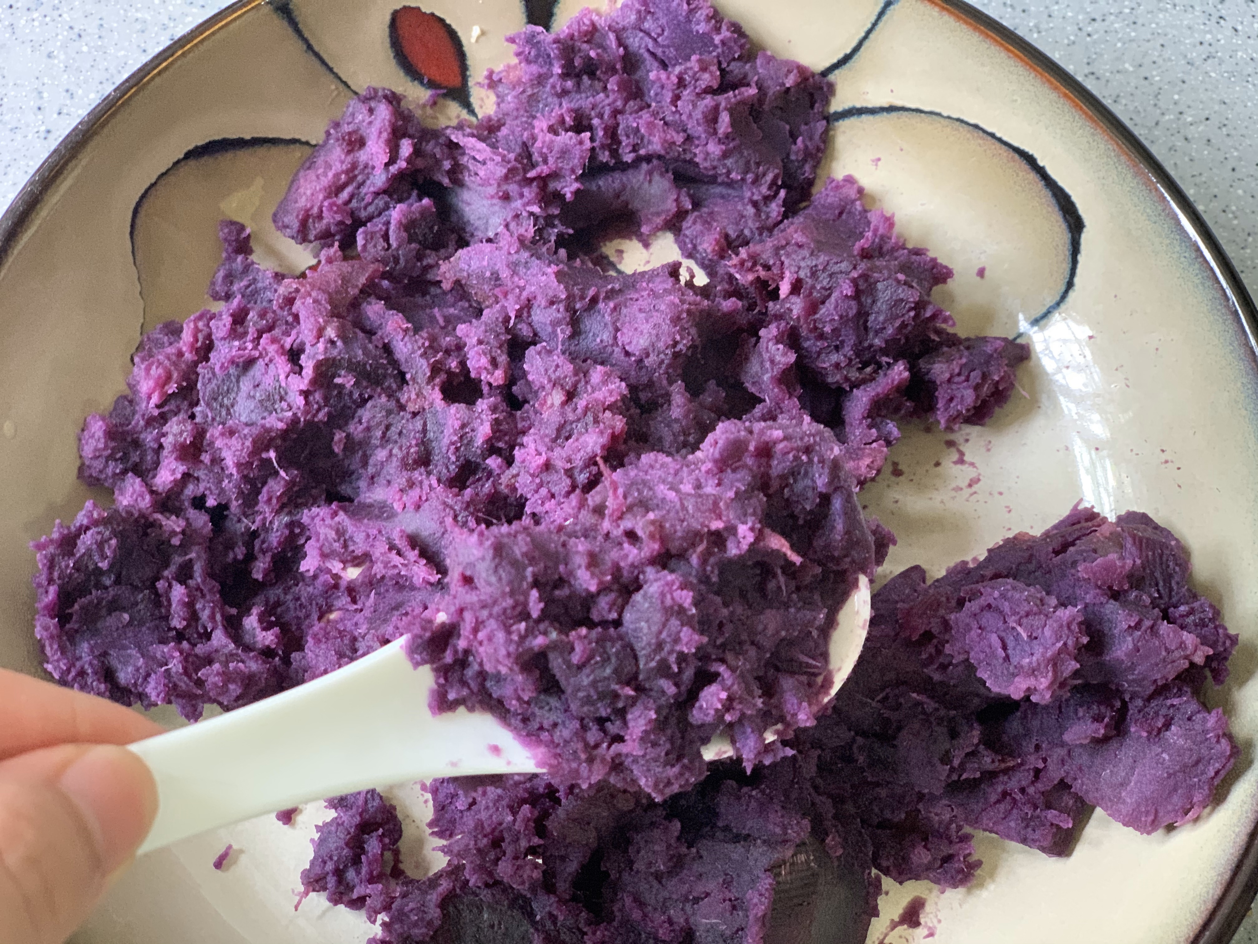 颜值与口味兼备的紫薯雪山吐司（面包机懒人版）的做法 步骤9