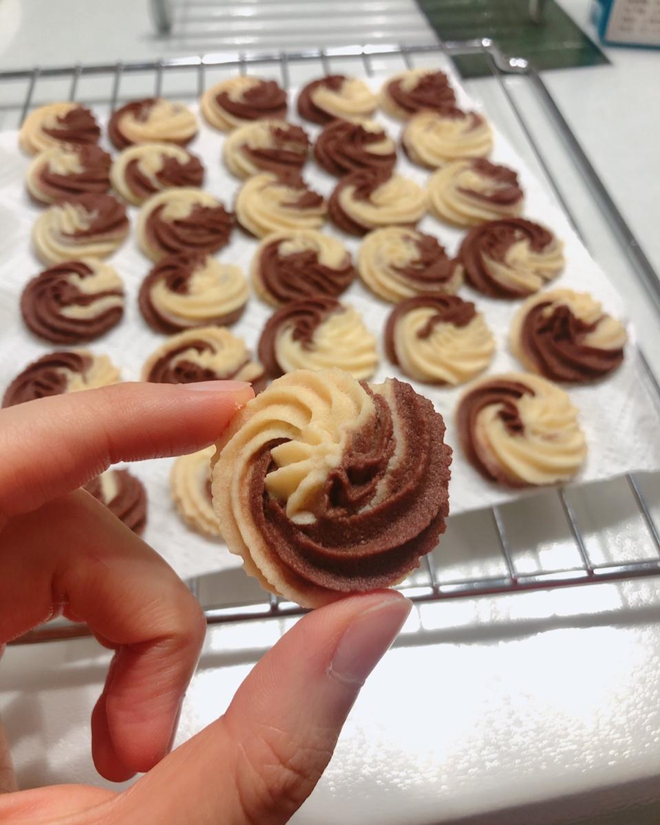 颜值超高的双色曲奇