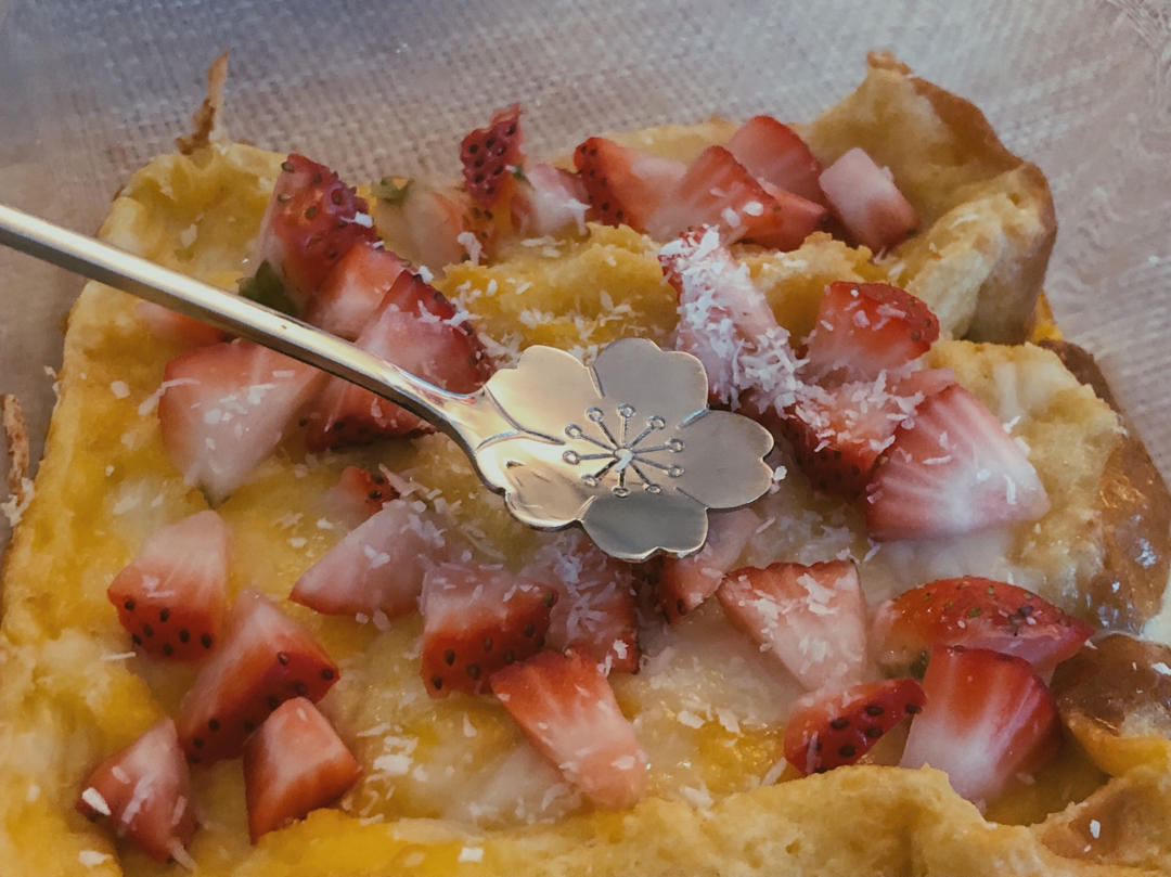 超简单的法式牛奶吐司布丁早餐