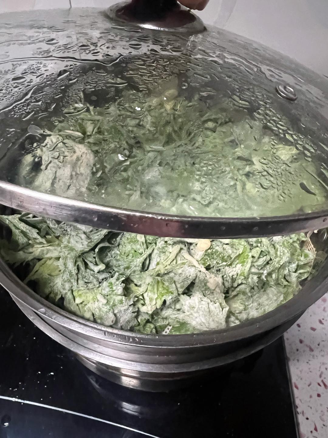 粉蒸芹菜叶的做法 步骤7