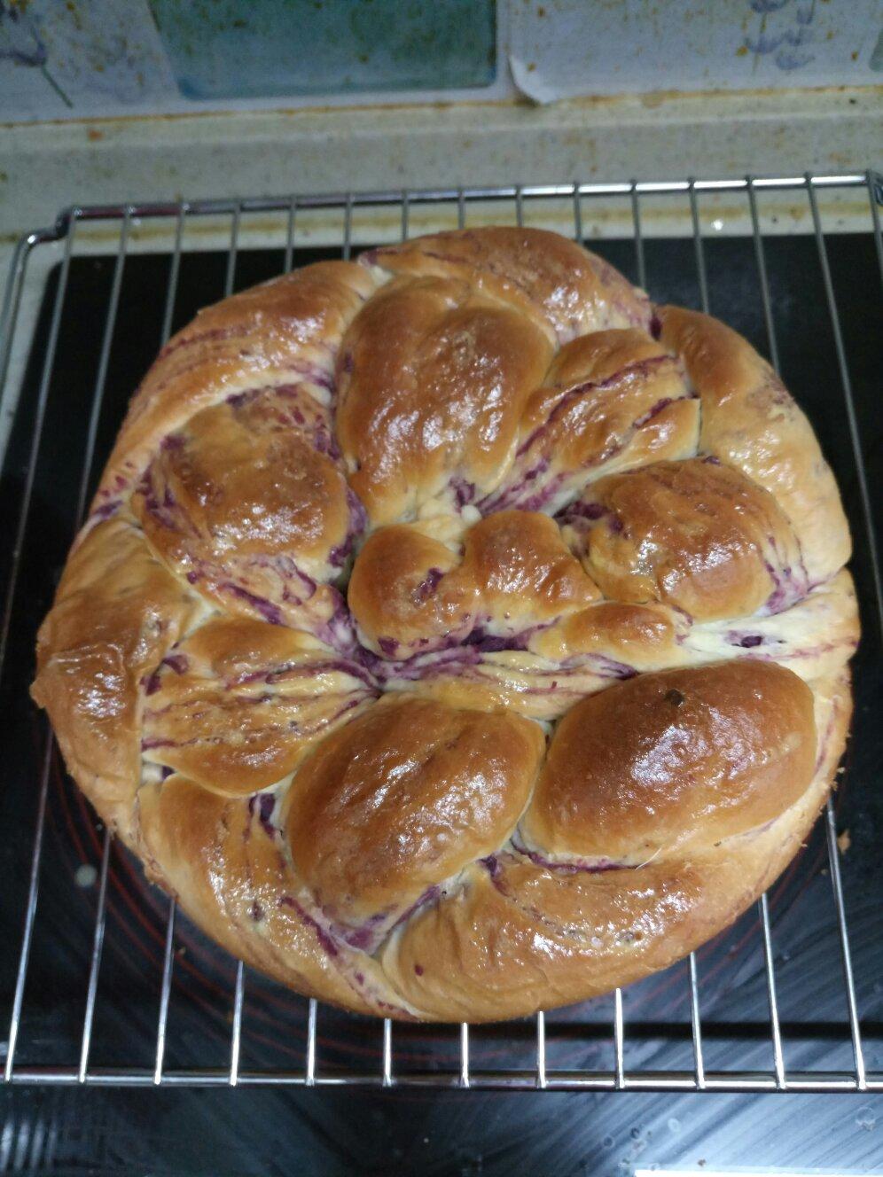 入门级不用揉出膜的手撕紫薯面包无黄油版