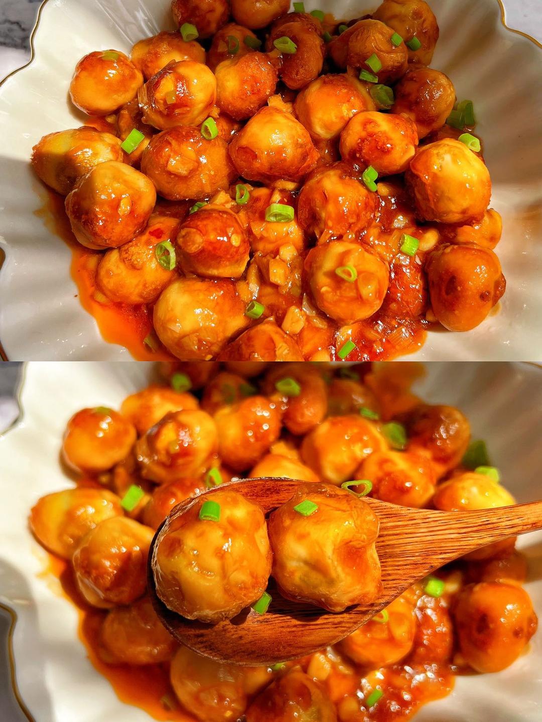 虎皮鹌鹑蛋，一口一个~的做法