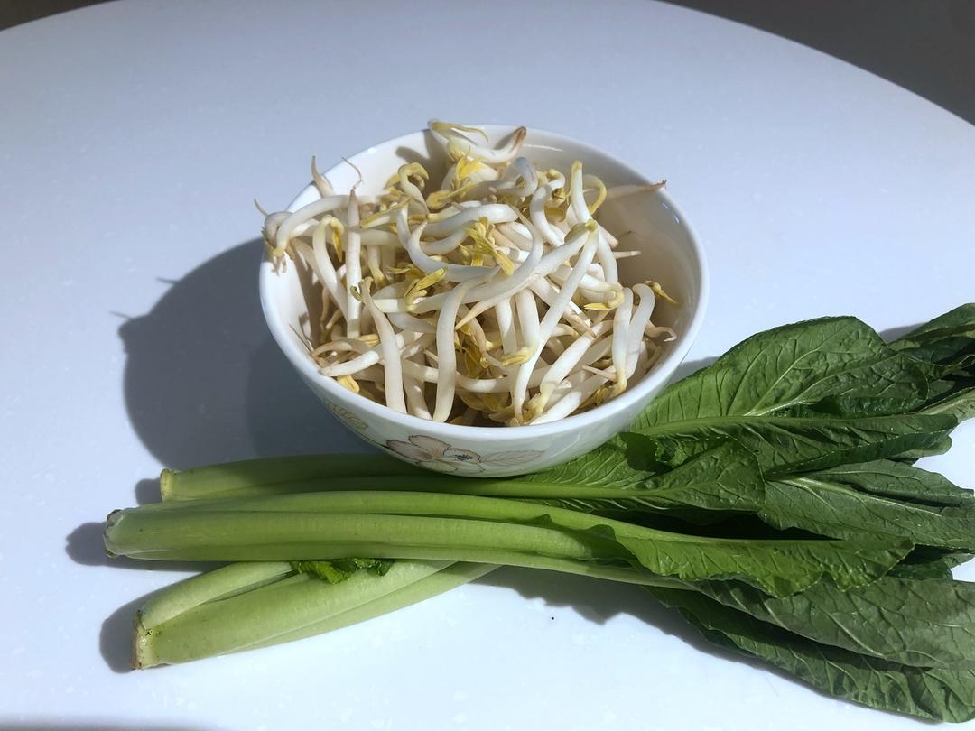 昨日的美食 之小松菜炒豆芽的做法步骤图 Freshtime 下厨房