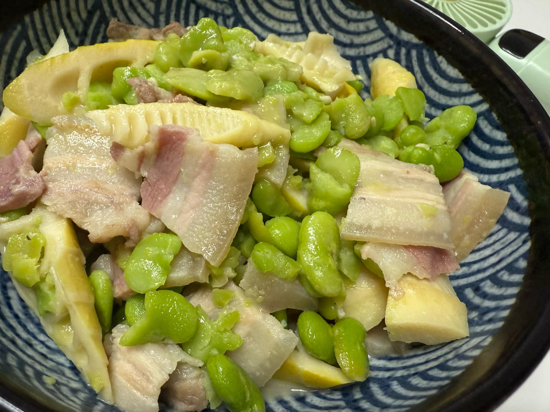 蚕豆咸肉焖春笋/春三鲜