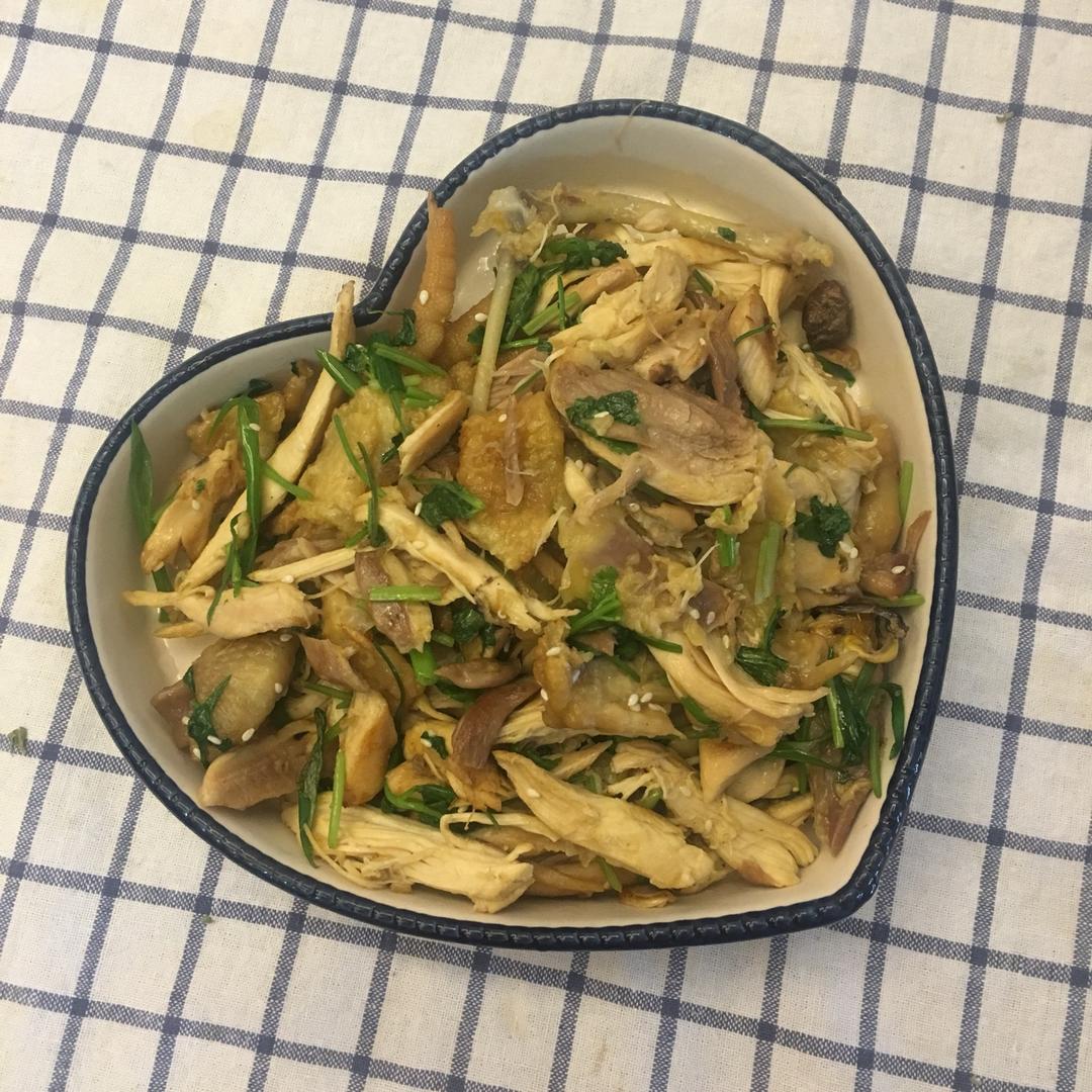 电饭锅简易版：盐焗手撕鸡