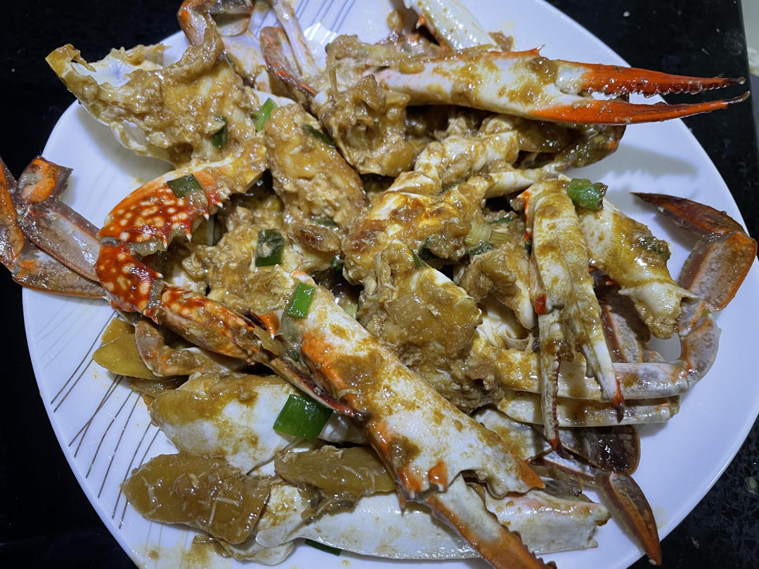 葱姜炒梭子蟹（very easy）