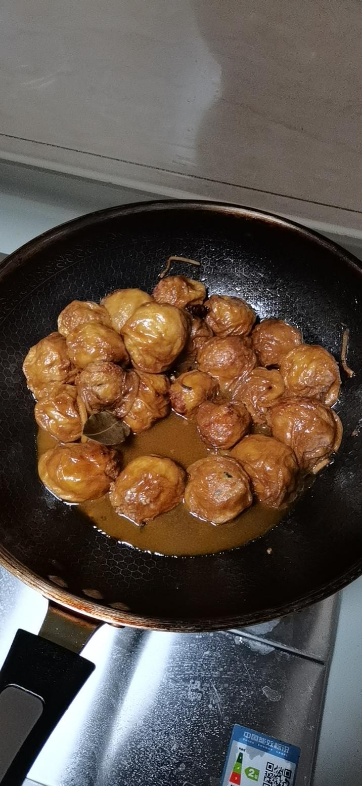 红烧油面筋塞肉