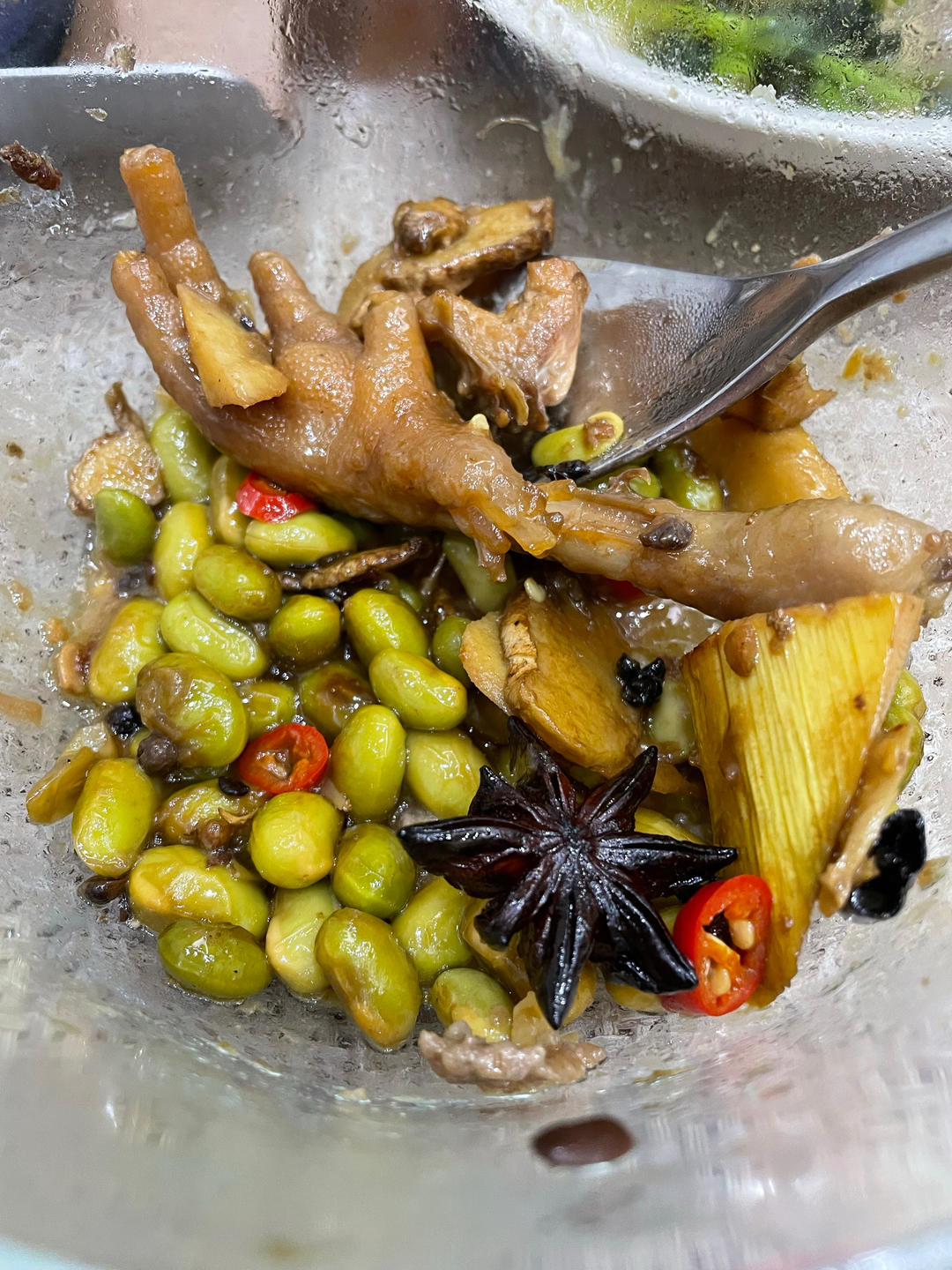 毛豆烧鸡