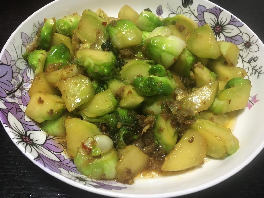 儿菜炒肉片