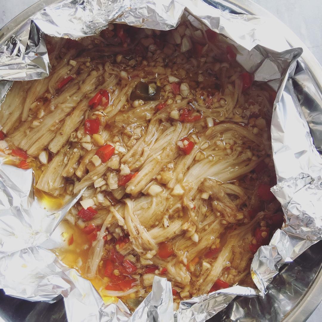 烤箱 锡纸金针菇(家庭版) 子轩bb做的锡纸金针菇(家庭版) 子轩bb