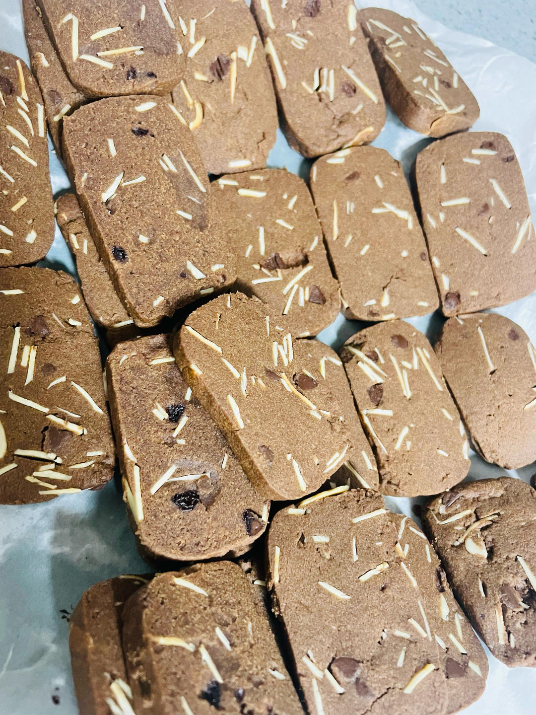 超浓郁的巧克力味！一看就会巧克力杏仁曲奇