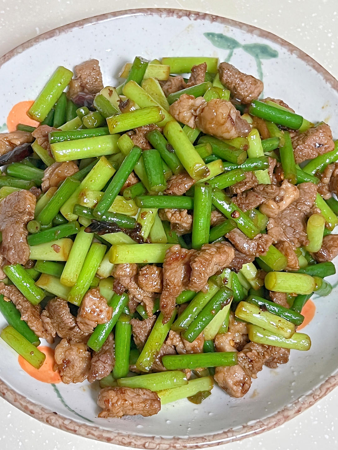 简单好吃的下饭菜|蒜苔炒肉的做法