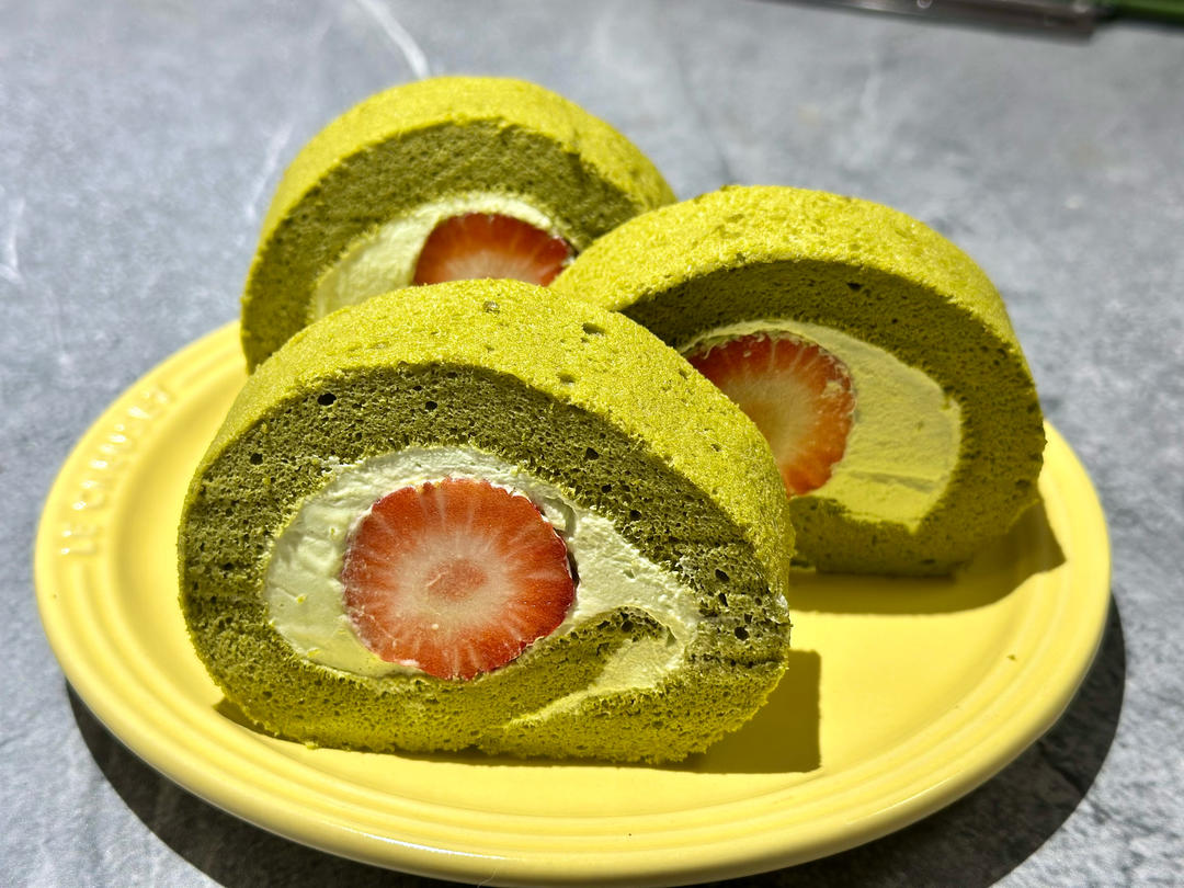 草莓🍓抹茶蛋糕卷/🍃治愈系