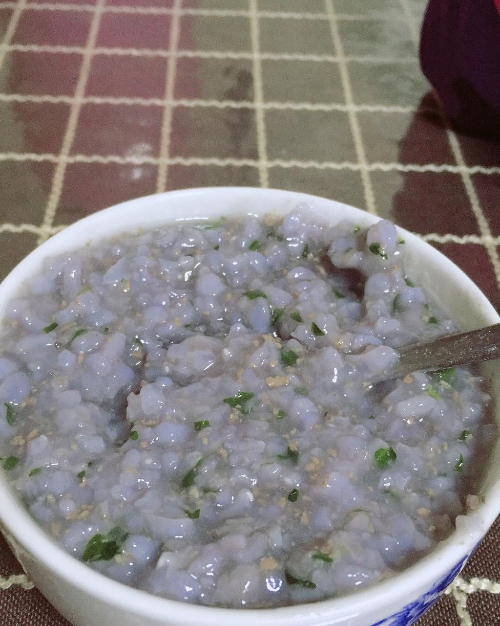 菠菜鸡肝生滚粥