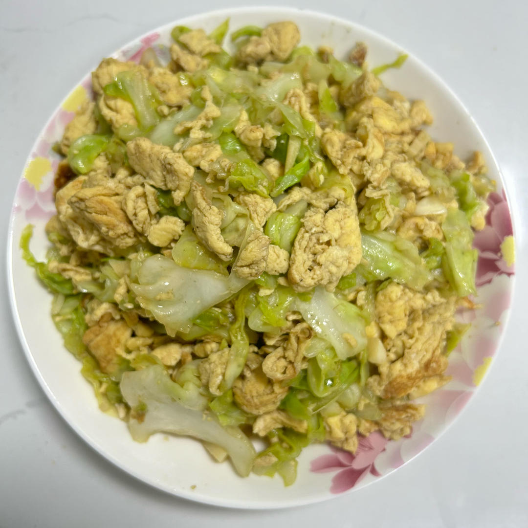 包菜炒鸡蛋