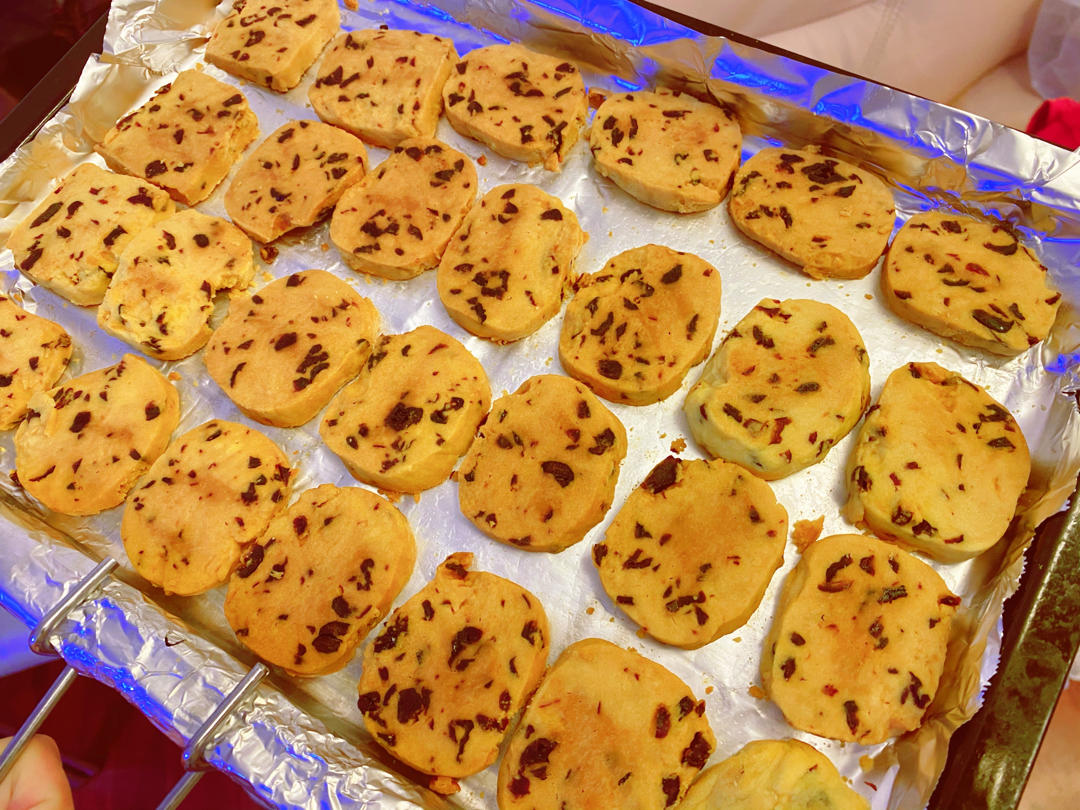 【香酥到崩溃】4色曲奇饼干，巧克力+抹茶+蔓越莓+黑芝麻，超简单，0失败！