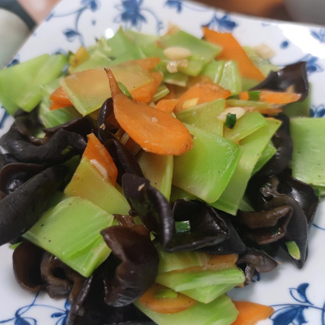 山药青笋炒木耳