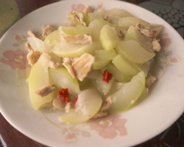 葫芦炒肉片的做法