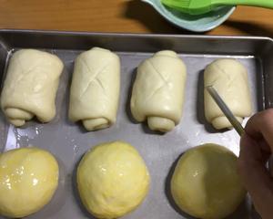 奶香小面包、奶香面包卷，两种整形方法……的做法 步骤19