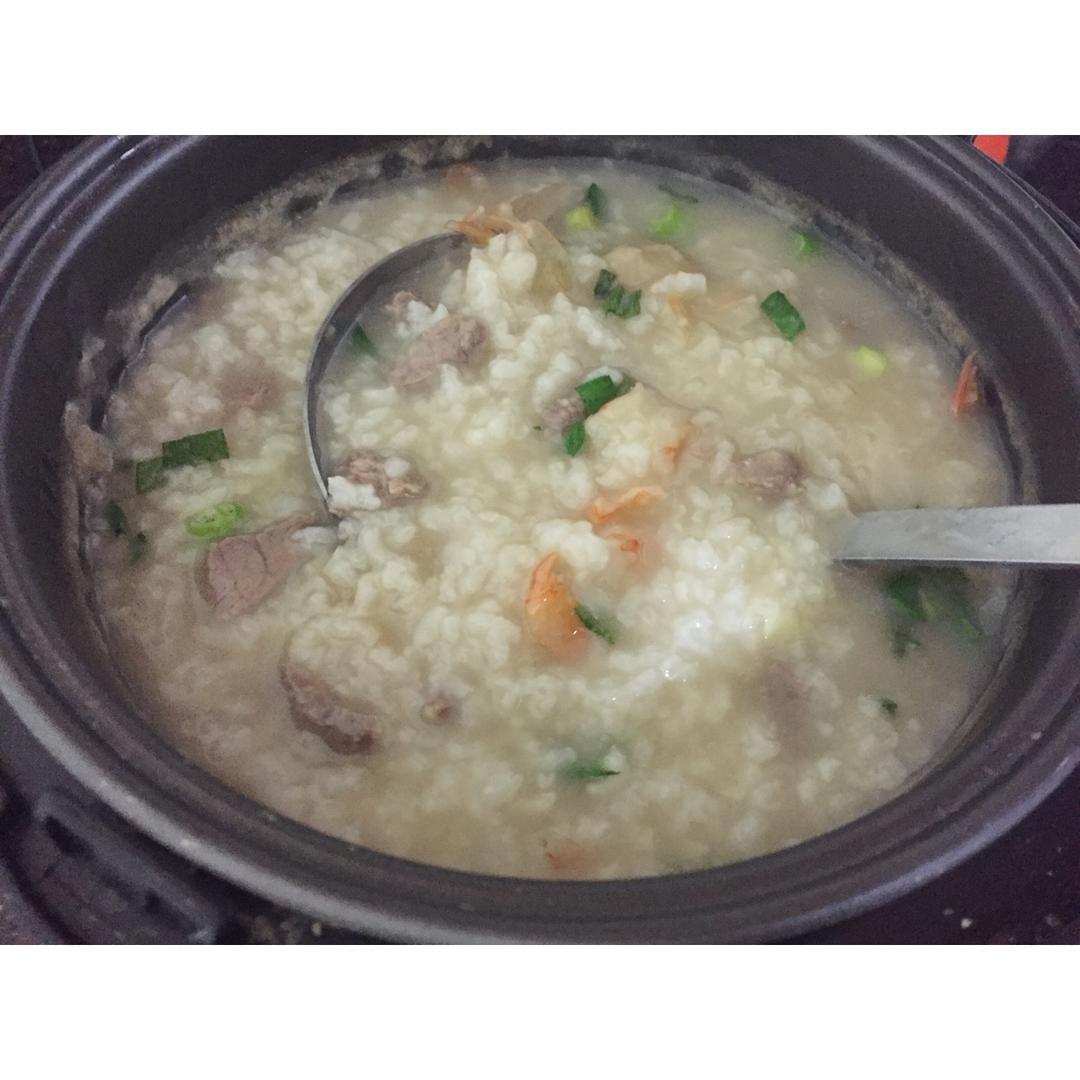 牛肉鲜虾粥