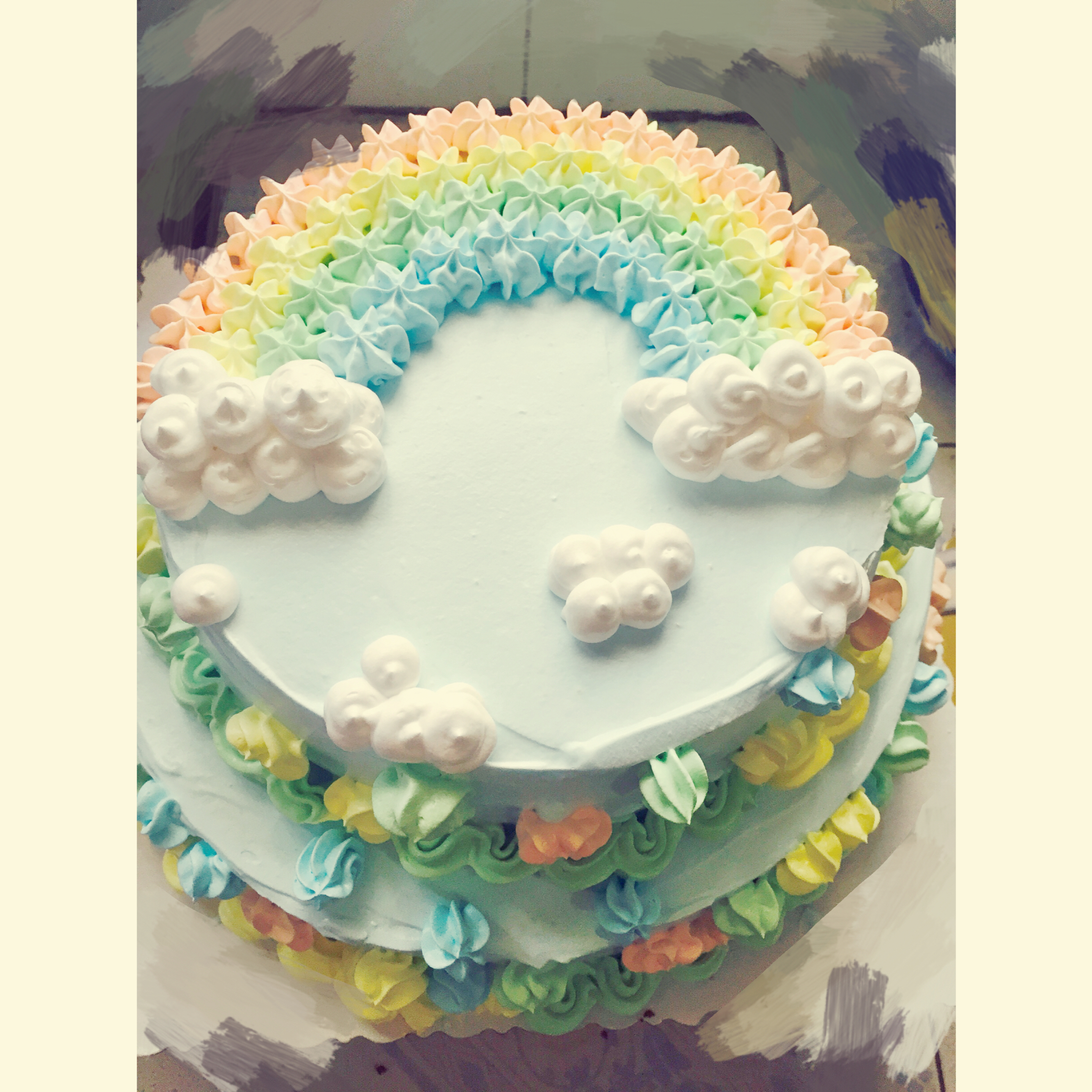 周岁双层生日蛋糕
