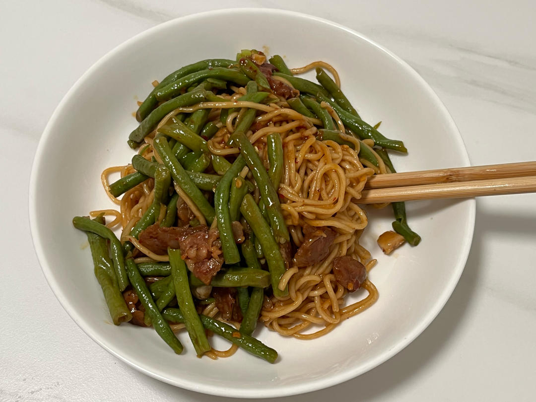 豆角焖面的做法