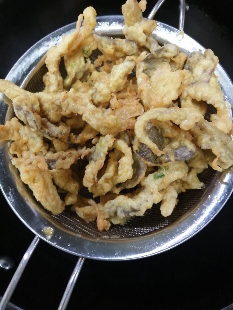 简单干脆的油炸平菇小零食