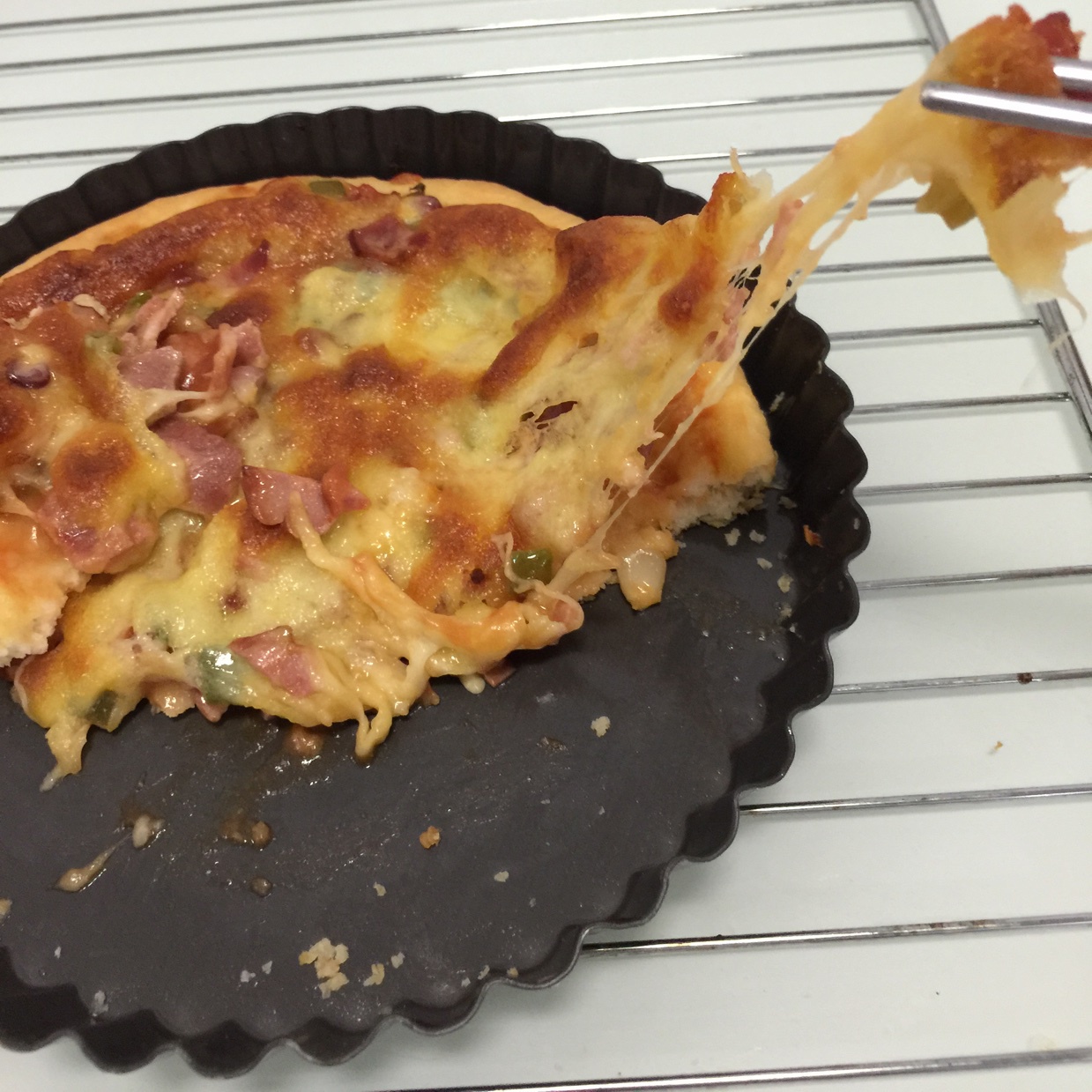 香浓玉米培根披萨