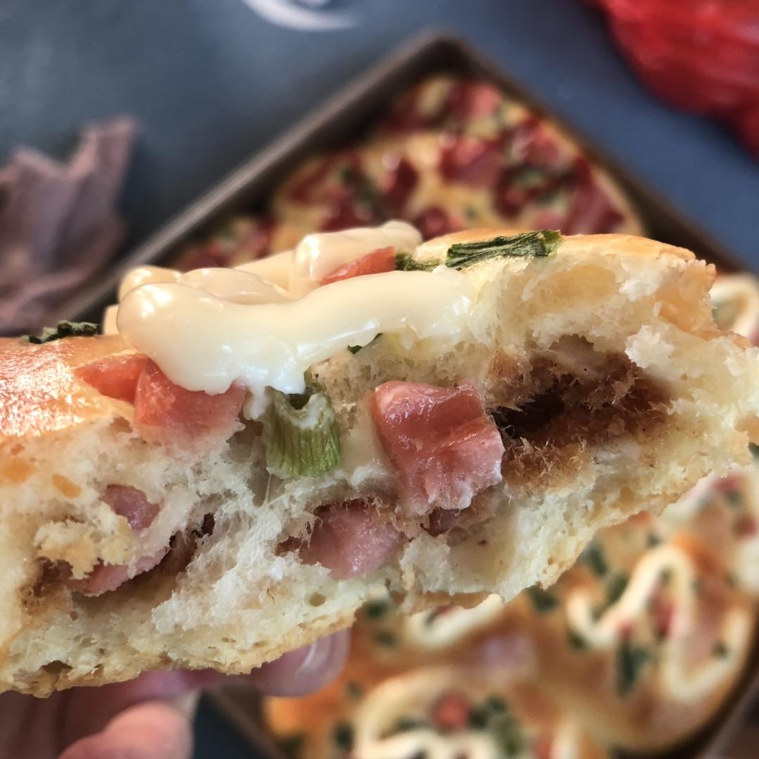 香葱火腿肉松面包