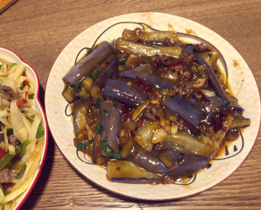 红烧肉沫茄子