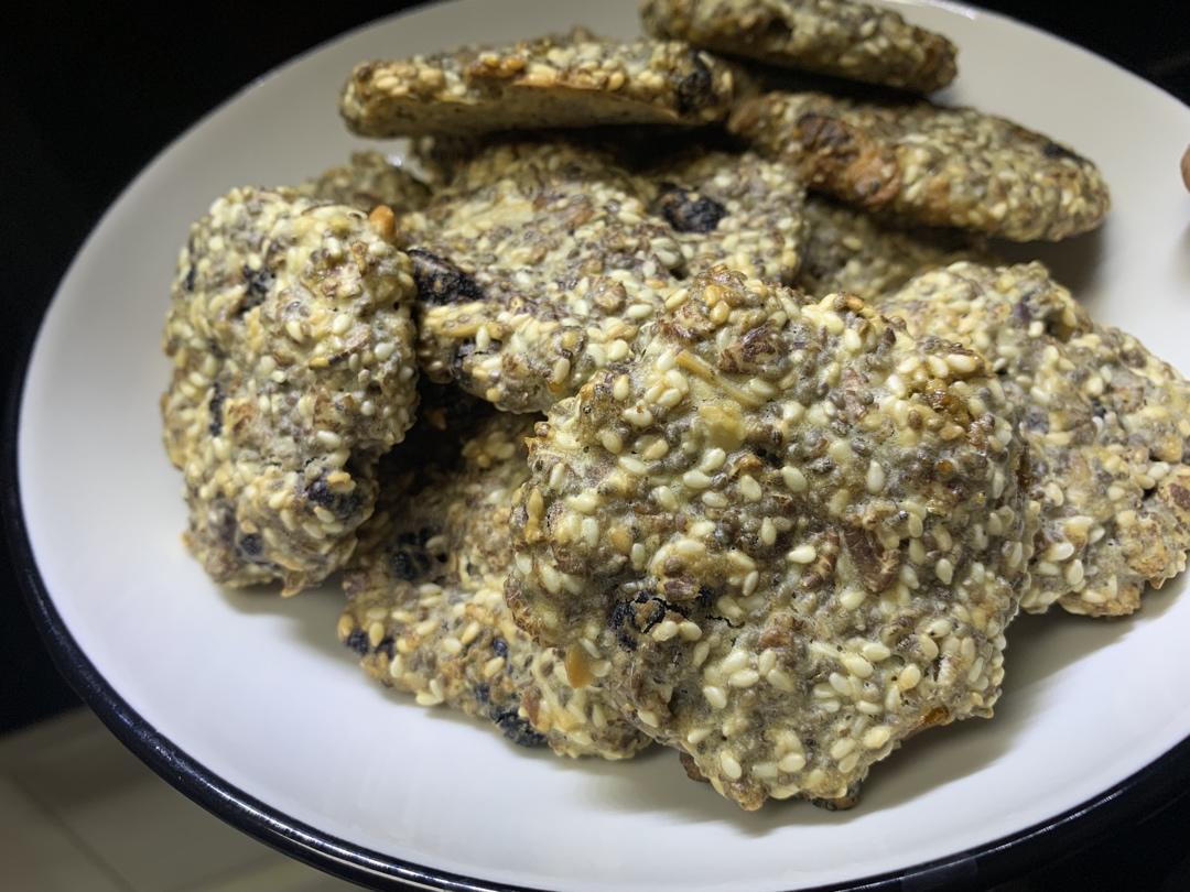 全麦燕麦坚果饼干（减脂期零食/代餐）