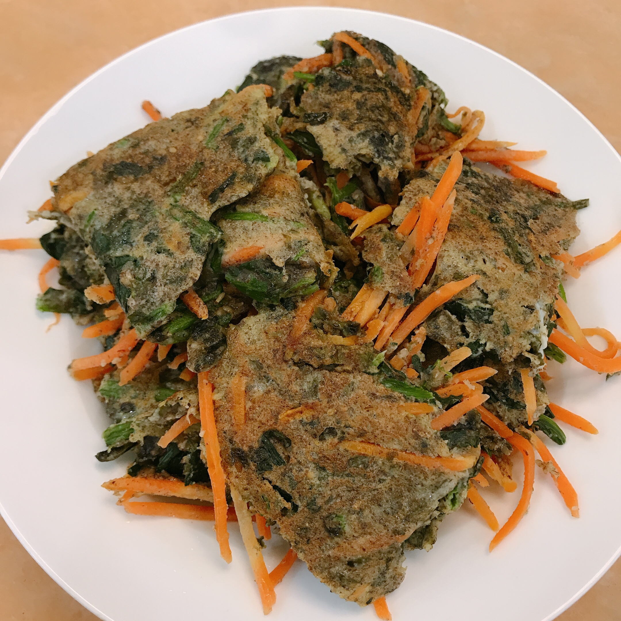 减脂午餐:胡萝卜菠菜全麦蛋卷的做法