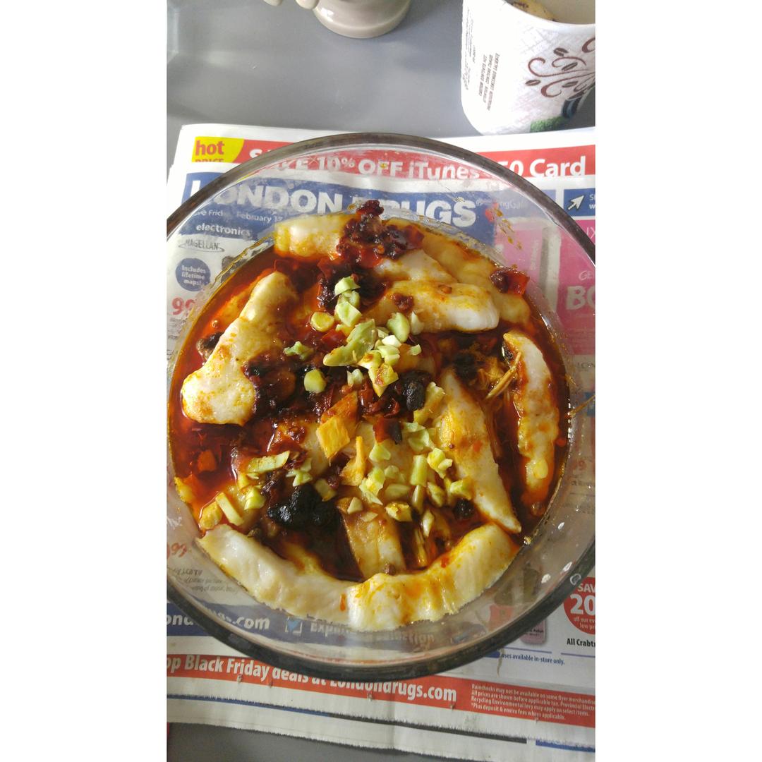 豆豉辣酱蒸鱼片
