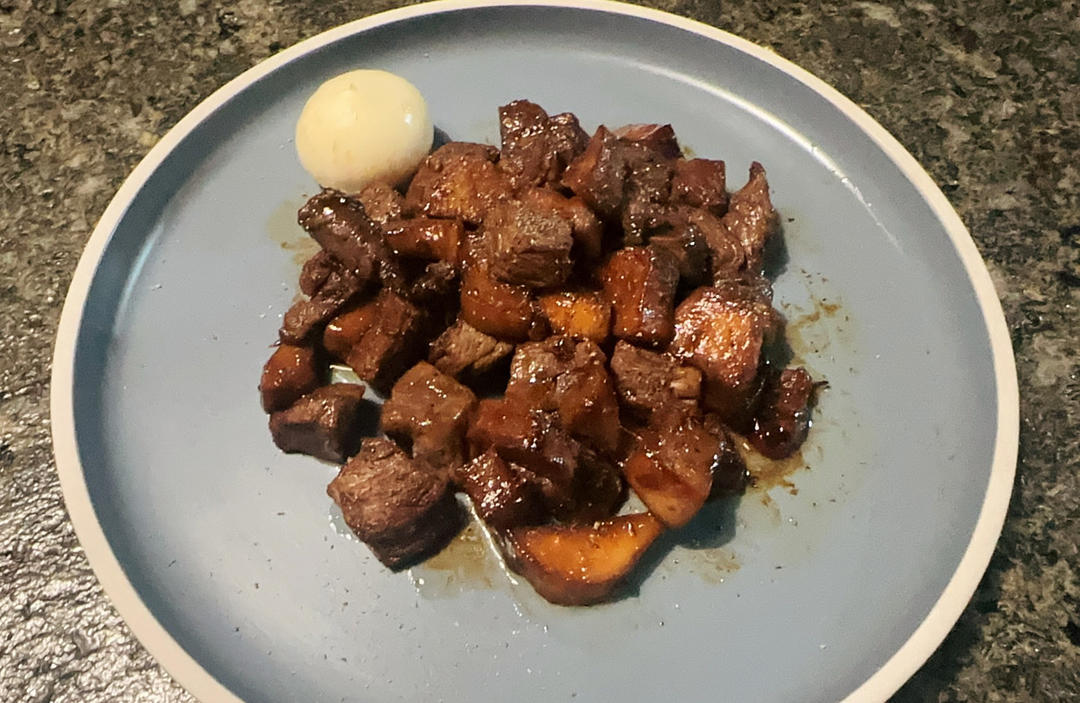 黑胡椒杏鲍菇牛肉粒