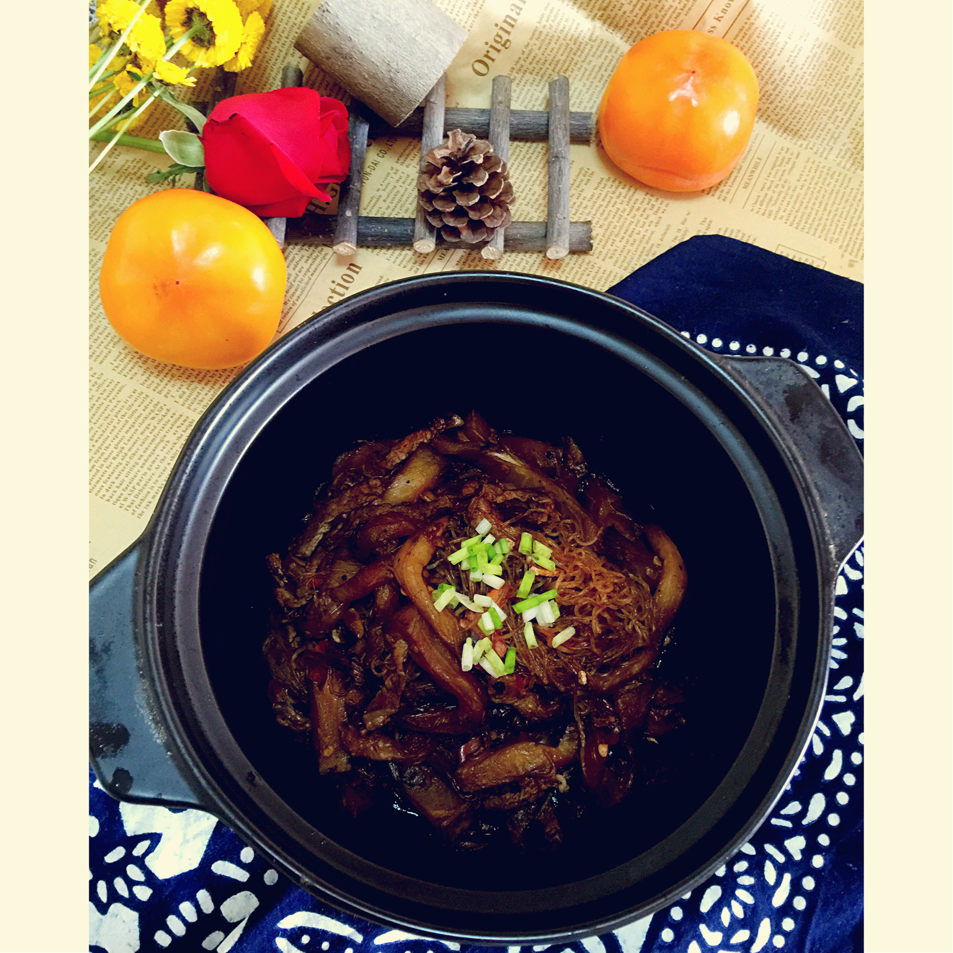 肉末茄子粉丝煲
