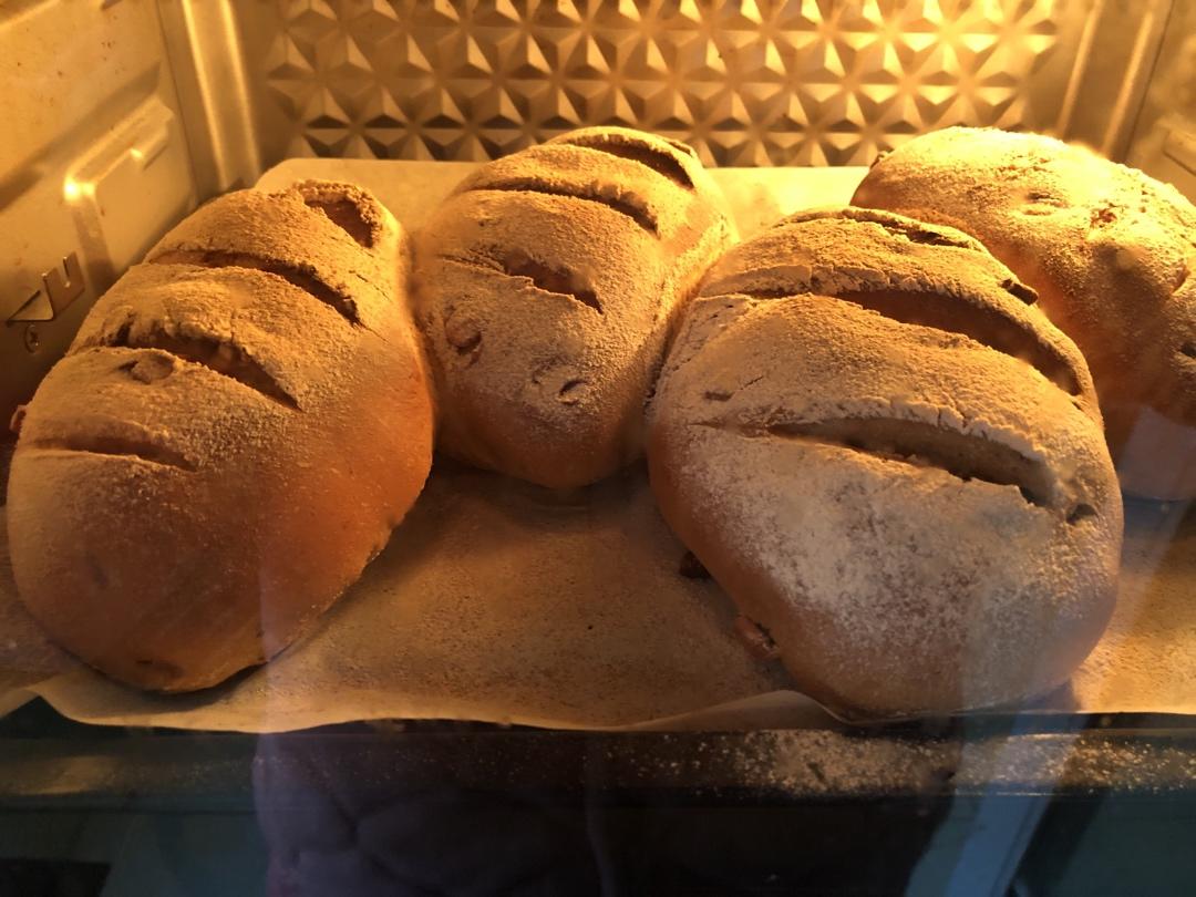 全麦红糖杂果软欧包