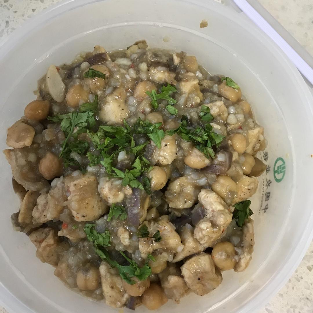 【健康三餐】鹰嘴豆鸡胸茄子饭