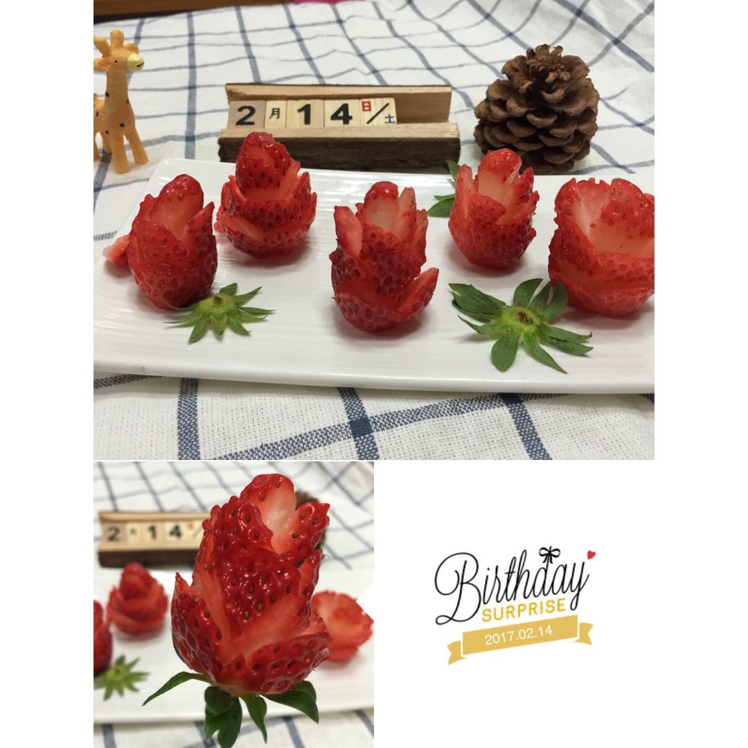 ❤草莓之恋❤情人节草莓玫瑰花