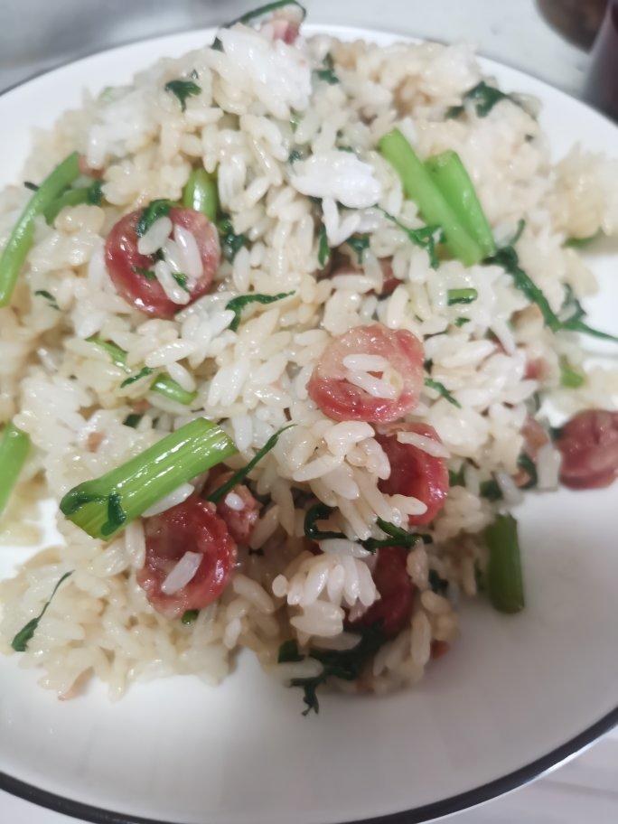 连吃三碗的茼蒿菜饭