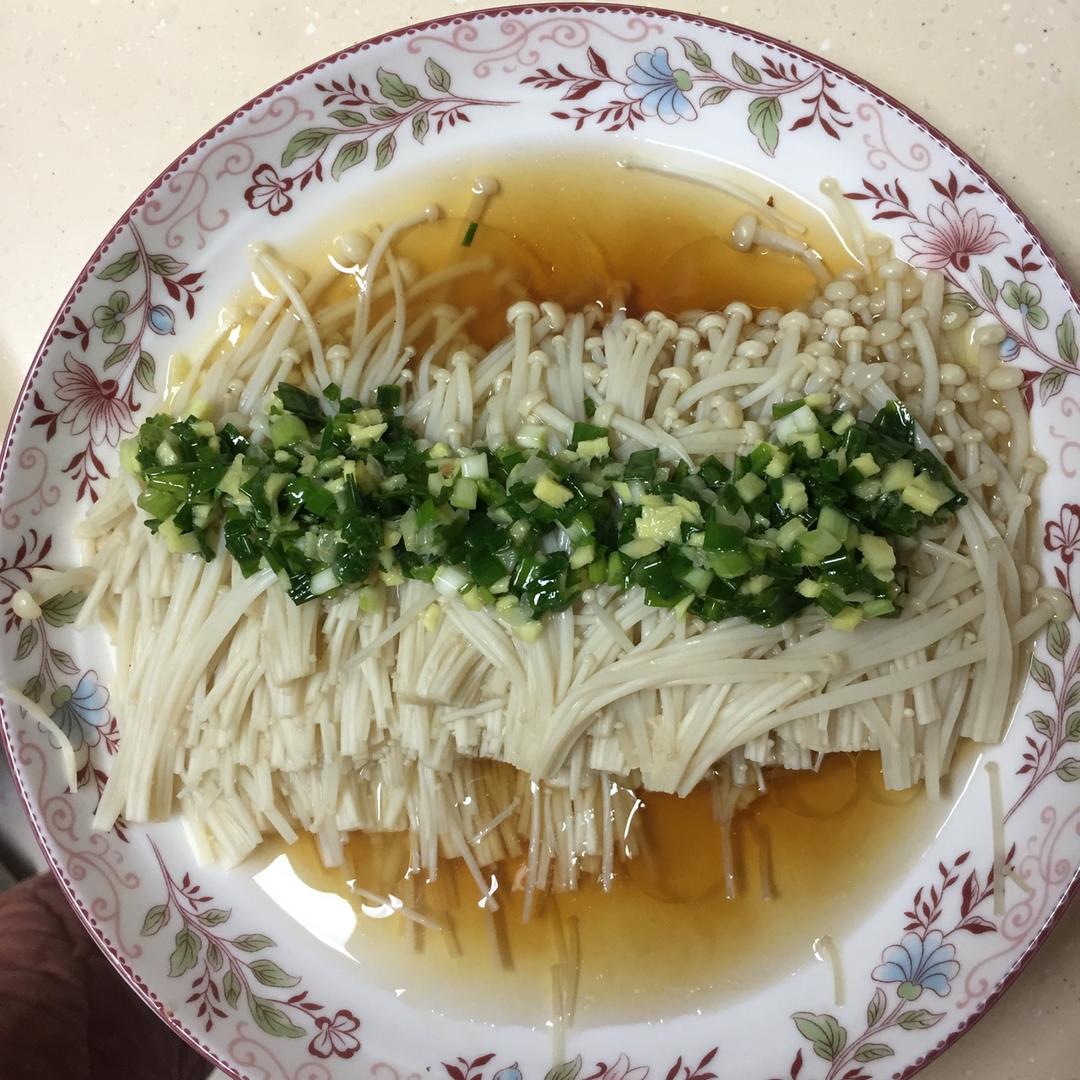 葱油蒸金针菇