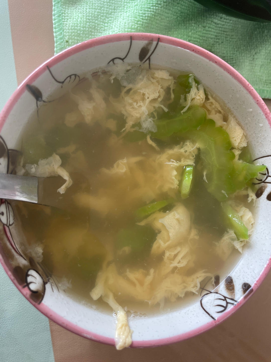 苦瓜鸡蛋汤（不苦）