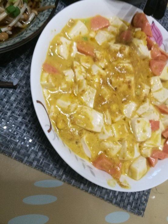 老丁的私房菜-蟹黄豆腐