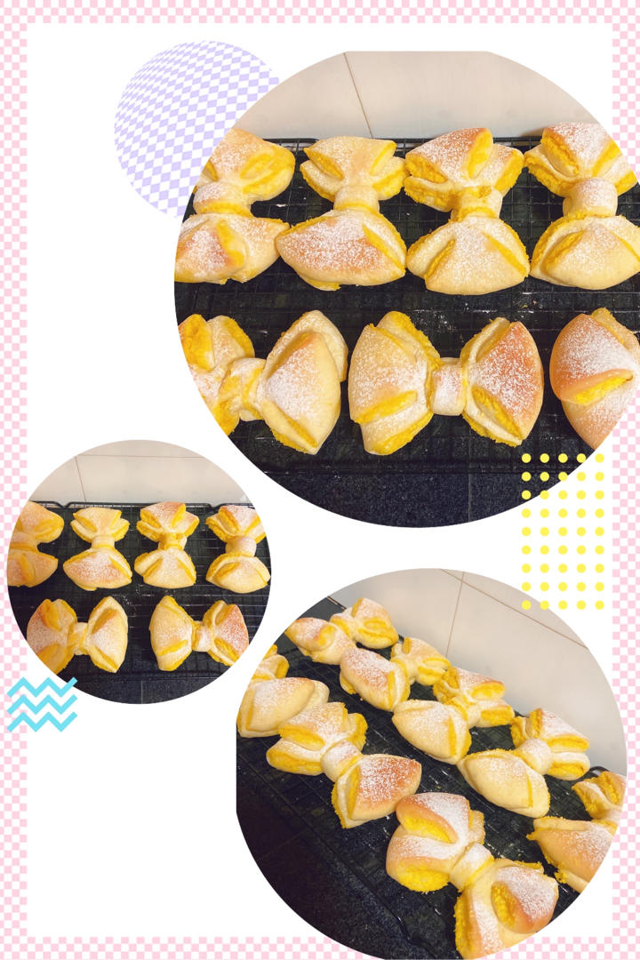 蝴蝶结🎀面包（南瓜泥椰蓉馅）