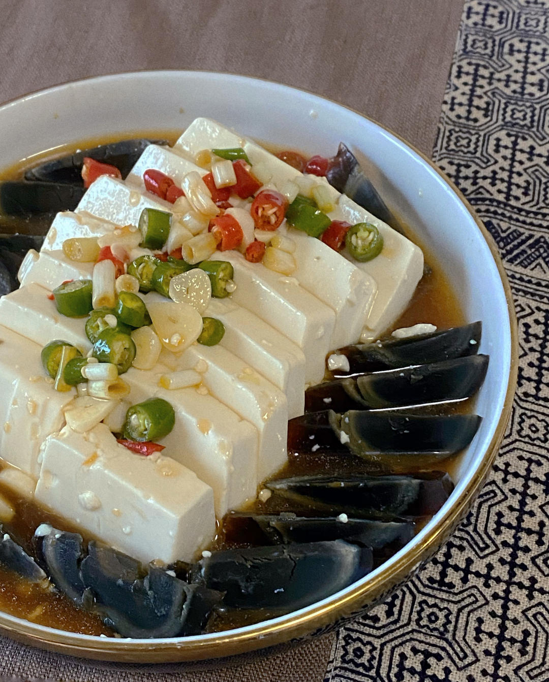 好吃爽口的皮蛋豆腐