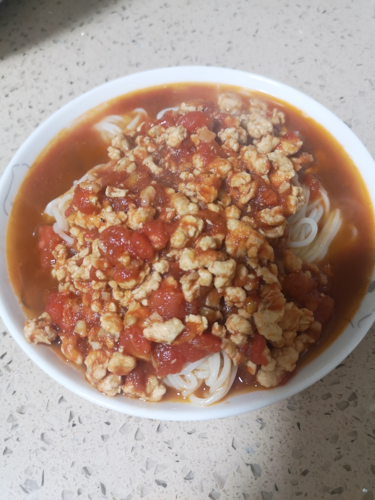 番茄肉沫拌面的做法