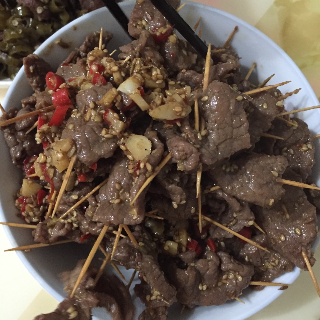 牙签牛肉 道地湖南味