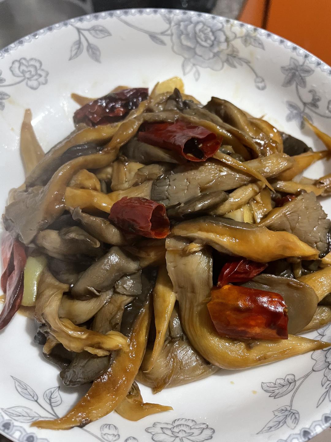 素炒平菇的做法