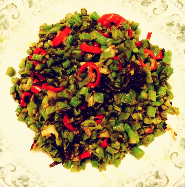 肉沫豆角下饭菜