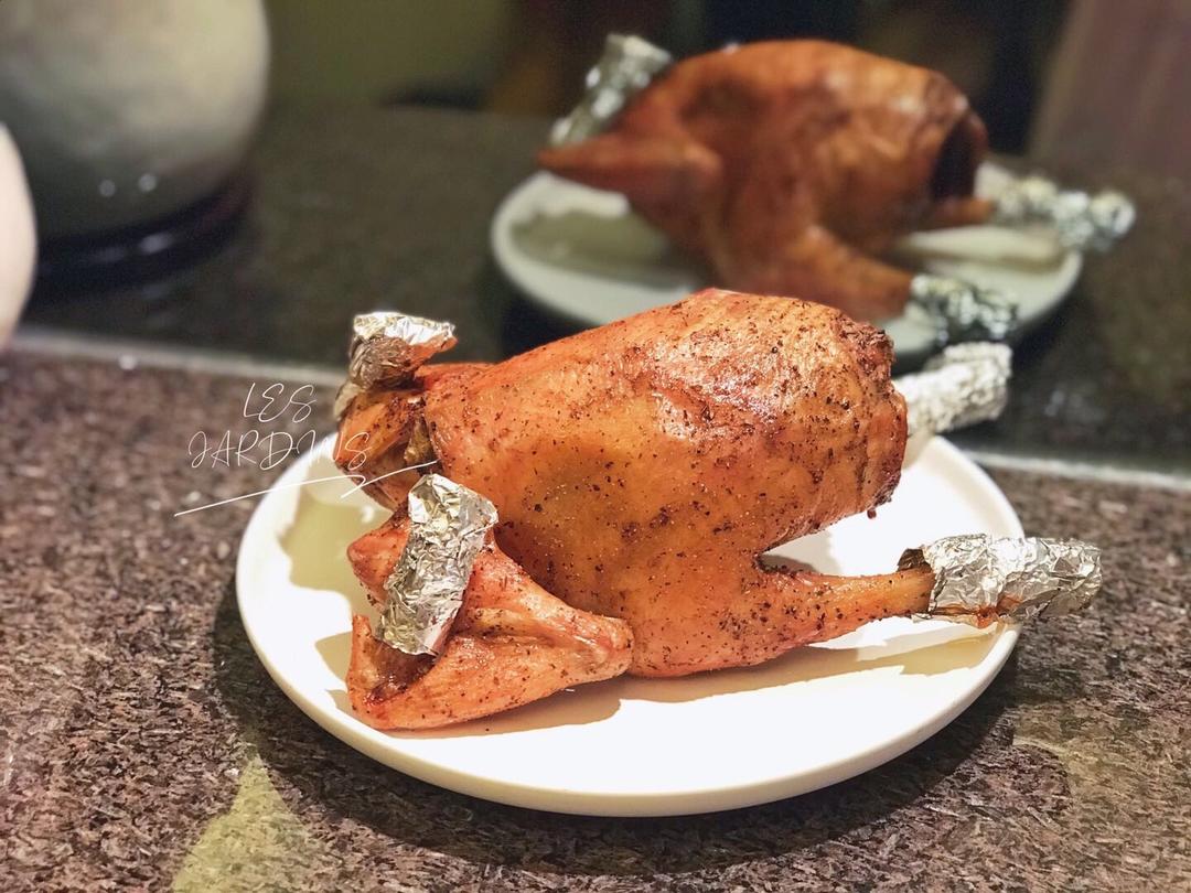 脆皮烤鸡🍗多汁不柴的秘诀的做法