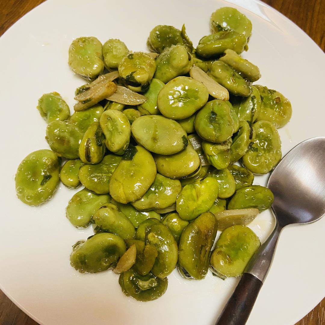 葱油煎豆的做法